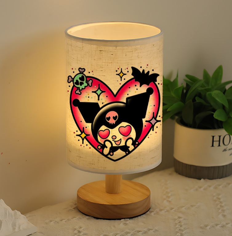 modern Sanrio patterns USB-powered linen lamp