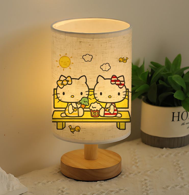 Sanrio USB-powered linen lamp  ambiance in the living room