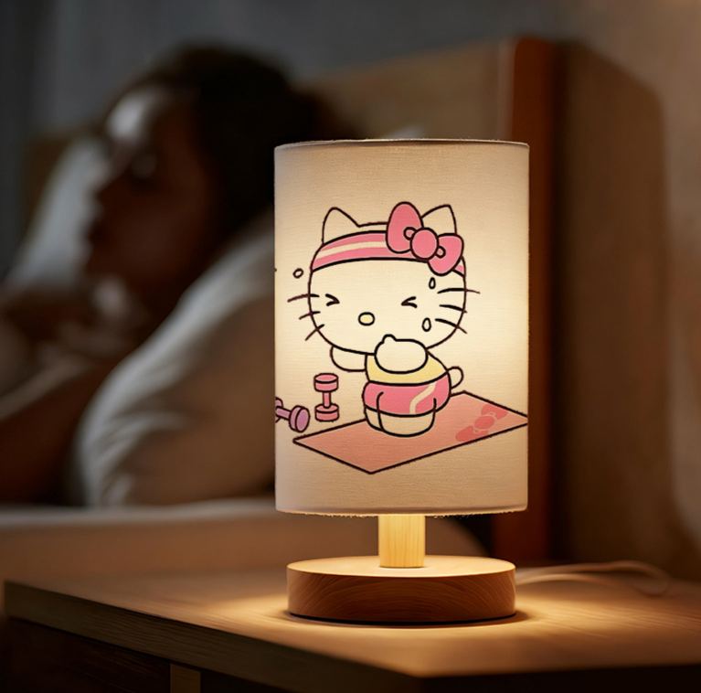 ambiance in the living room and bedroom USB-powered linen lamp