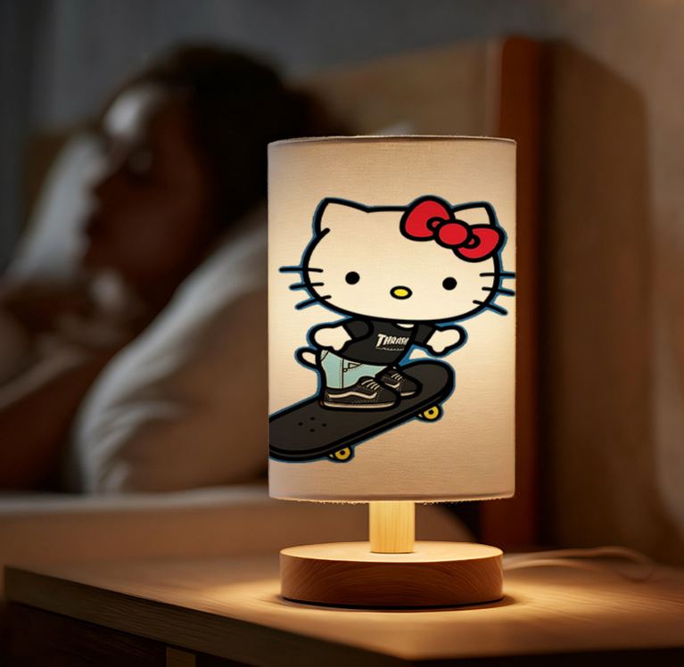 Sanrio USB-powered linen lamp suitable for bedside decoration gift