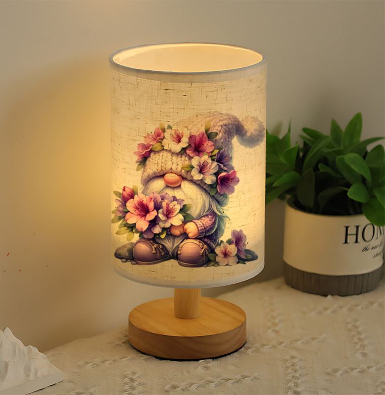 A modern USB-powered linen lamp with a unique design and exquisite patterns