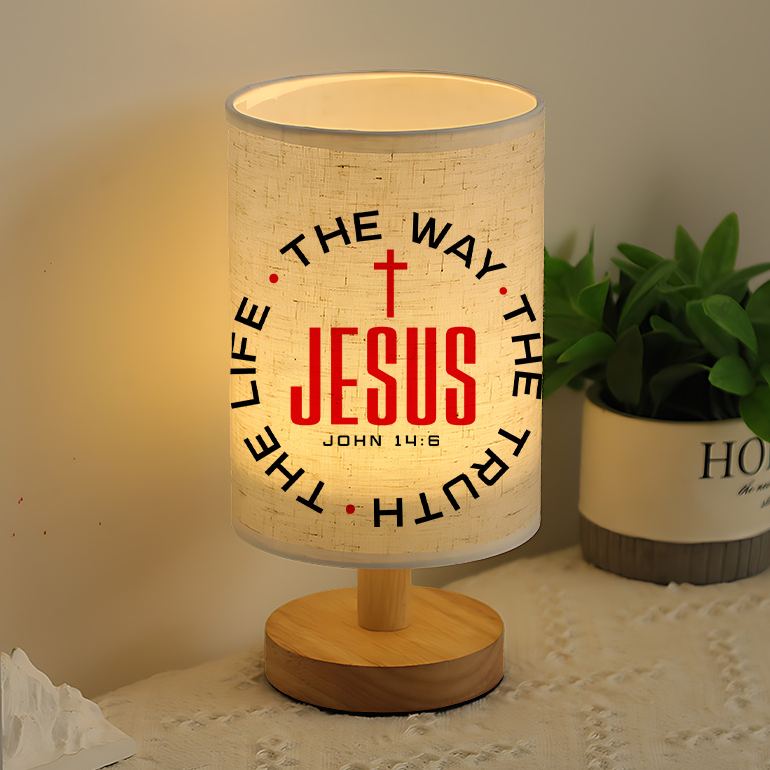 Letter Themed USB Powered Linen Lamp