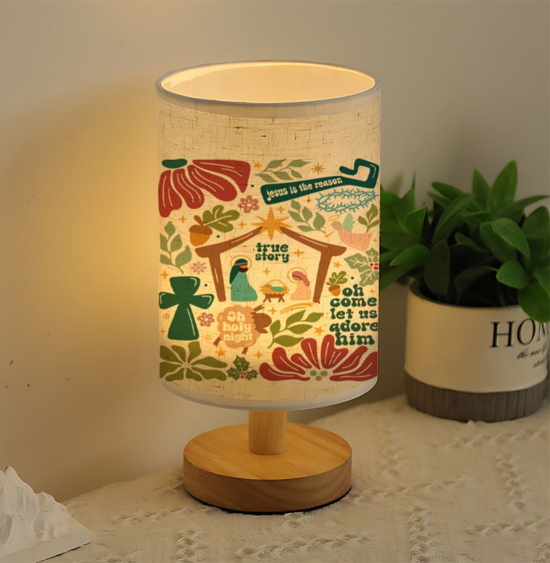 A Modern USB-powered Linen Lamp with a Unique Design and Exquisite Patterns