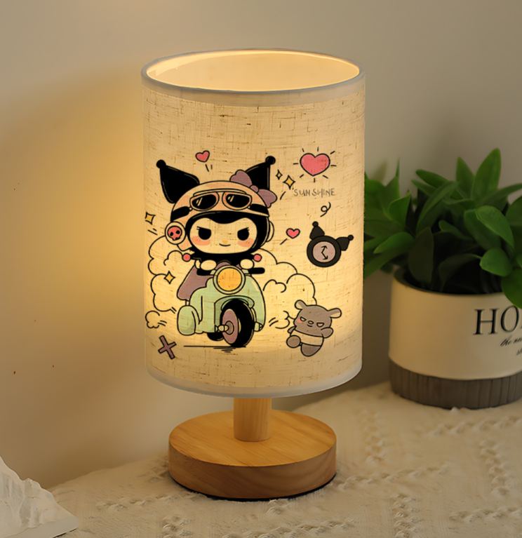 USB-powered Sanrio linen table lamp excellent gift 