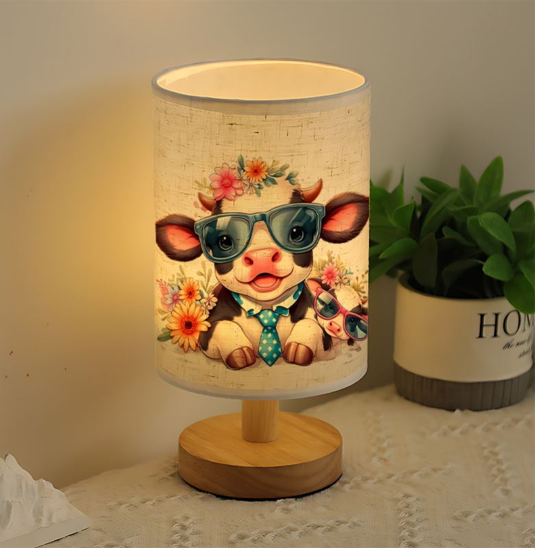 A modern USB-powered linen lamp with a unique design