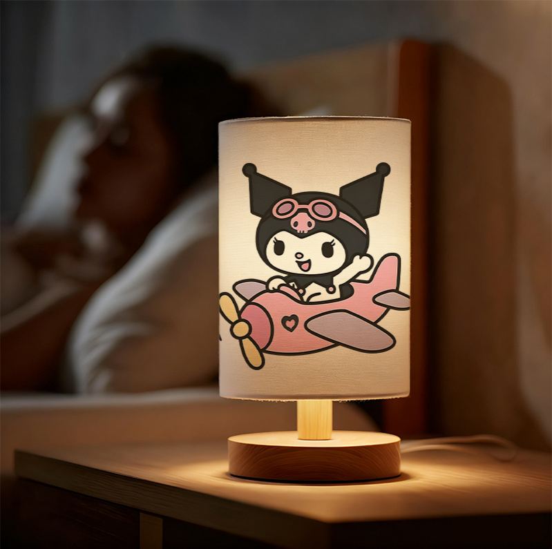 A modern Sanrio USB-powered linen lamp with a creative design