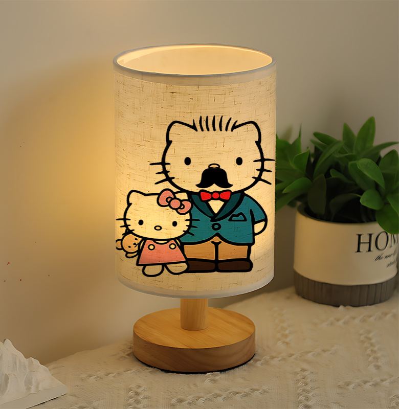 A modern Sanrio USB-powered linen lamp with a creative design
