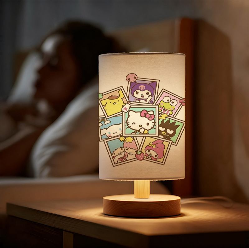 A modern Sanrio USB-powered linen lamp with a creative design