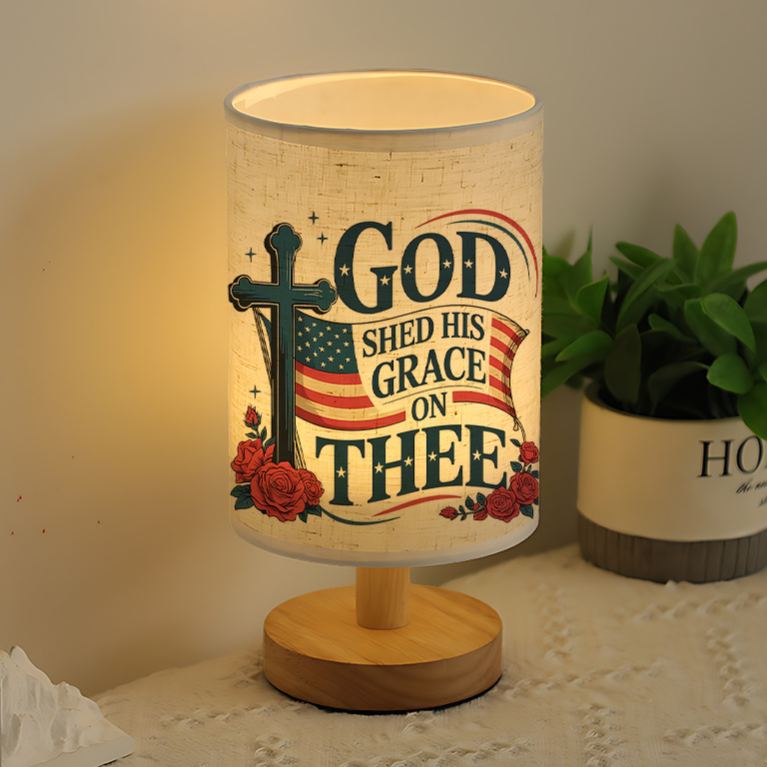 USB-powered Create Ambiance Linen Lamp