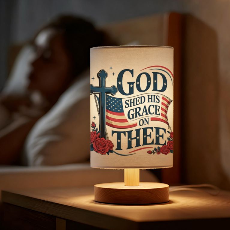 USB-powered Create Ambiance Linen Lamp