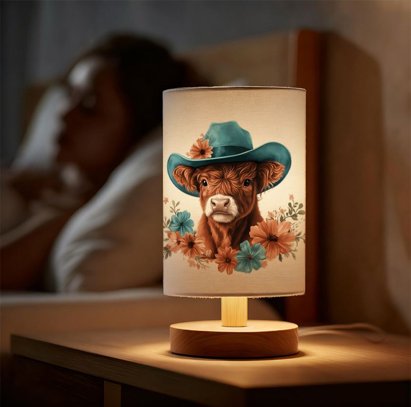 Modern USB-powered Linen Lamp with a Unique Design and Exquisite Patterns