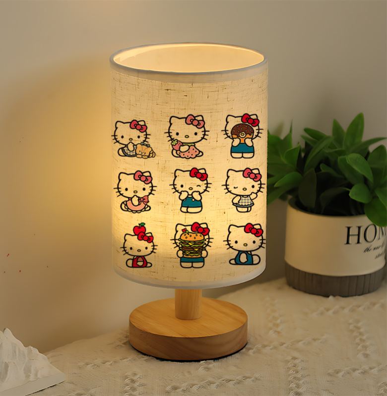 A modern Sanrio USB-powered linen lamp with a creative design