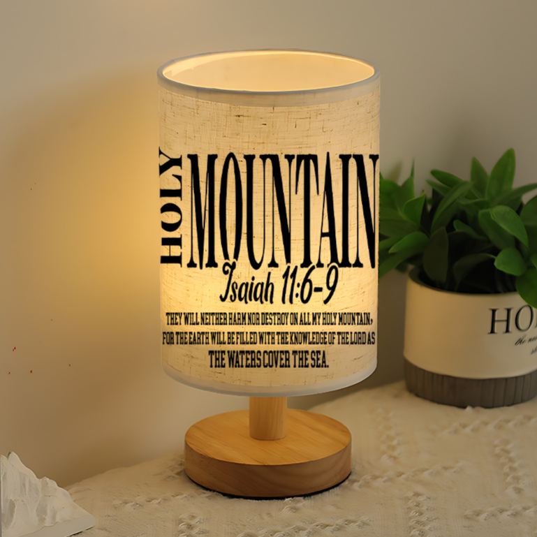 USB-powered Linen Lamp Suitable as a Bedside Decoration for Family