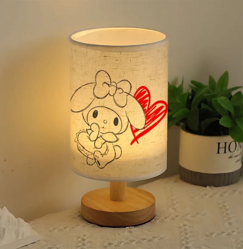 A Modern USB-powered Linen Table Lamp Featuring Creative Patterns