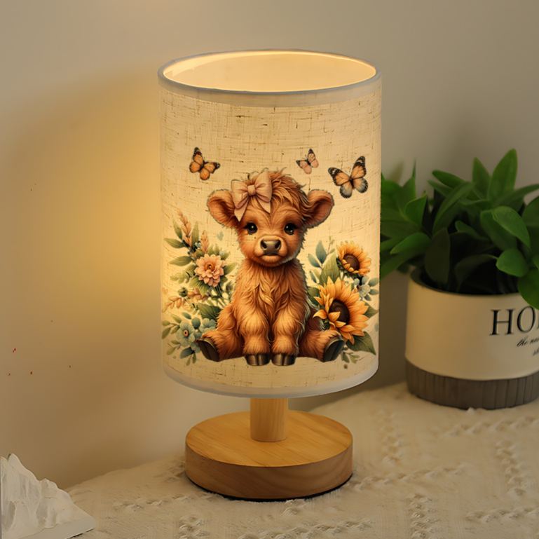 Linen Lamp Unique Design, Exquisite Patterns, Ideal for Bedside