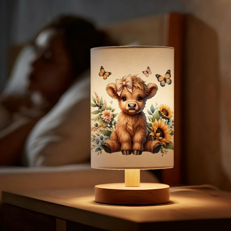 Linen Lamp Unique Design, Exquisite Patterns, Ideal for Bedside