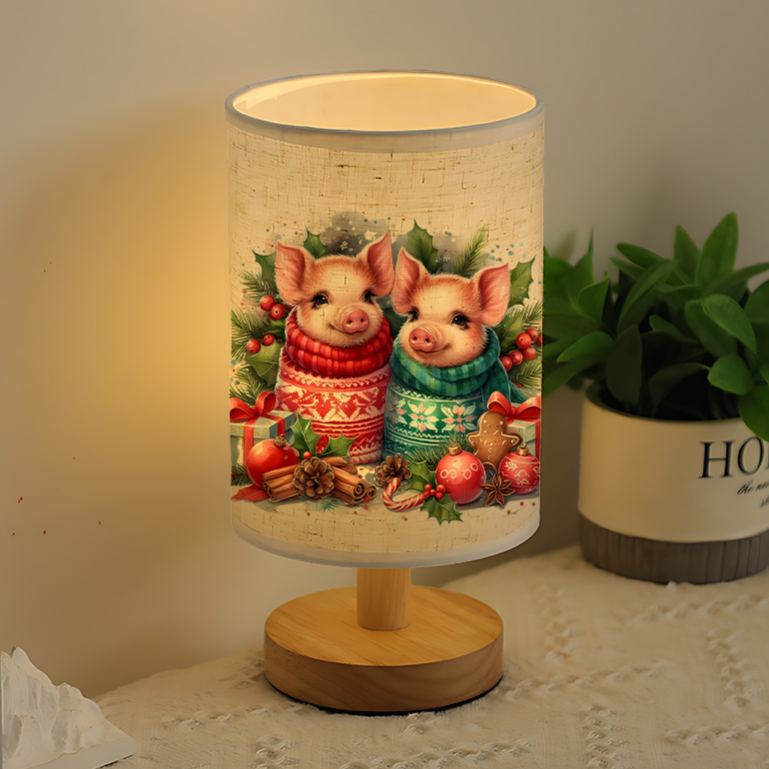  linen lamp gift for family and friends bedside decoration