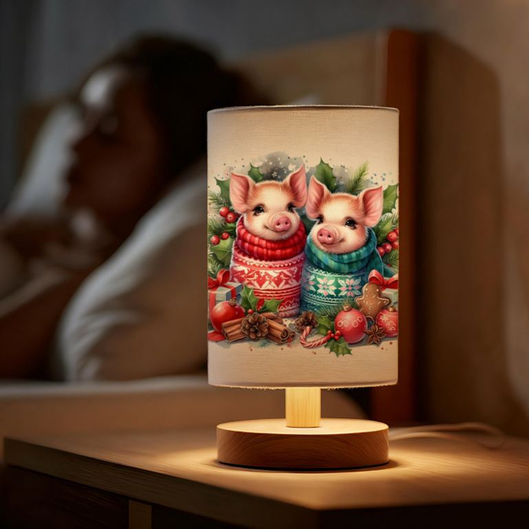  linen lamp gift for family and friends bedside decoration