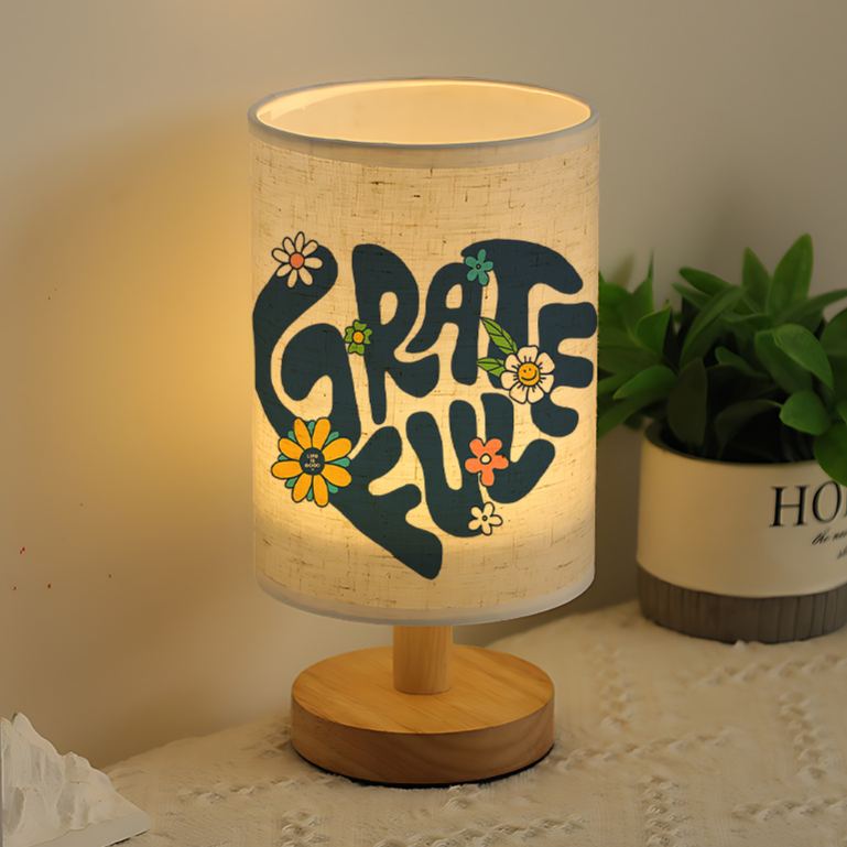 USB-powered Linen Table Bedroom Lamp Gift For Family