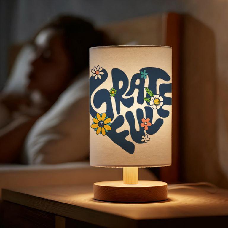 USB-powered Linen Table Bedroom Lamp Gift For Family
