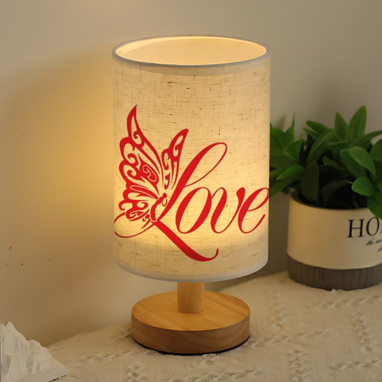  Excellent Gift USB-powered Linen Table Lamp Living Room And Bedroom