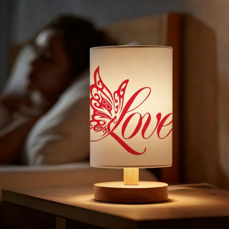 Excellent Gift USB-powered Linen Table Lamp Living Room And Bedroom