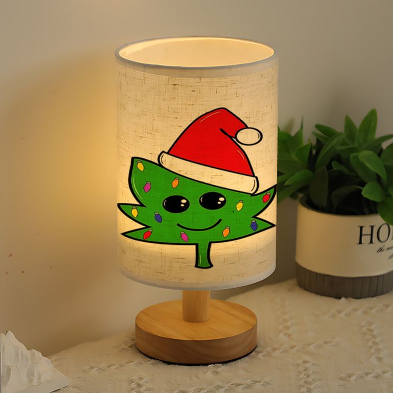 USB-powered Linen Table Lamp Creative Patterns, Perfect For Bedside Decoration