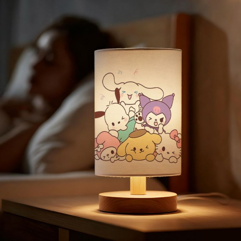 Modern USB-powered Sanrio Linen Table Excellent Gift  Lamp