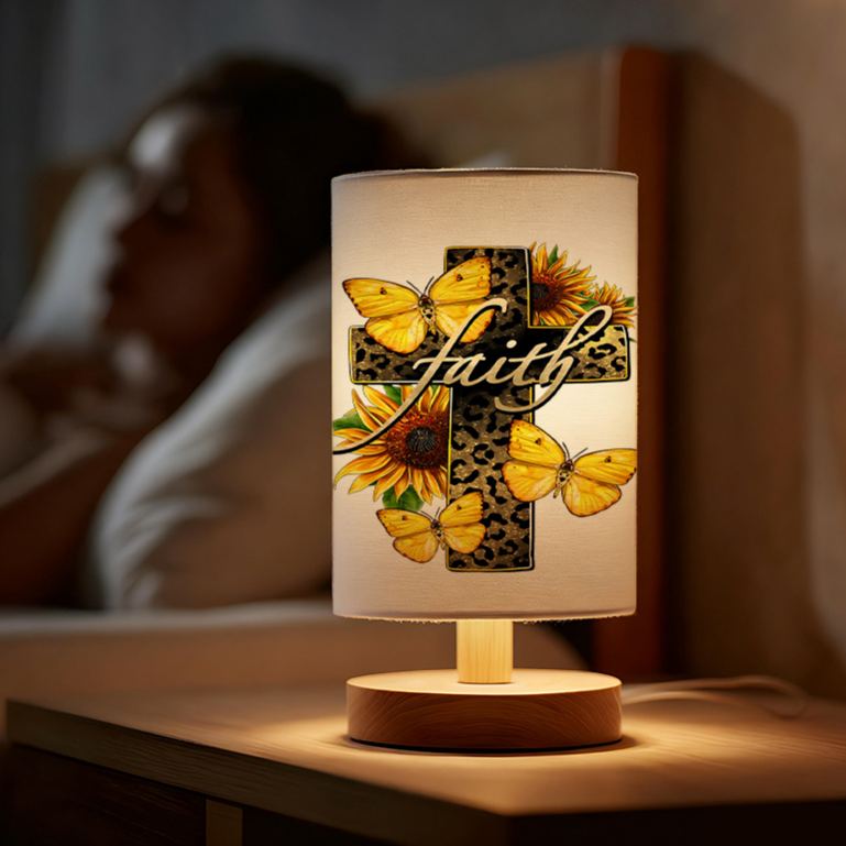 USB-powered Linen Lamp Exquisite Patterns Unique Design