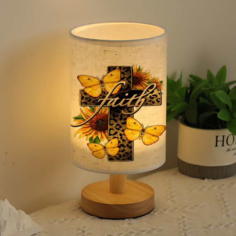 USB-powered Linen Lamp Exquisite Patterns Unique Design