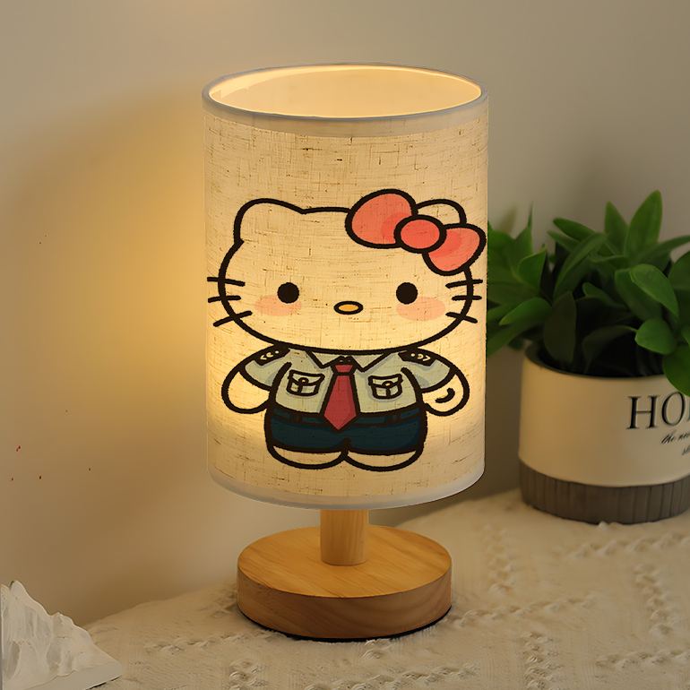 USB powered Linen Table Lamp with Creative Patterns