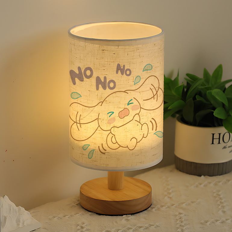 Modern USB powered linen table lamp creative patterns