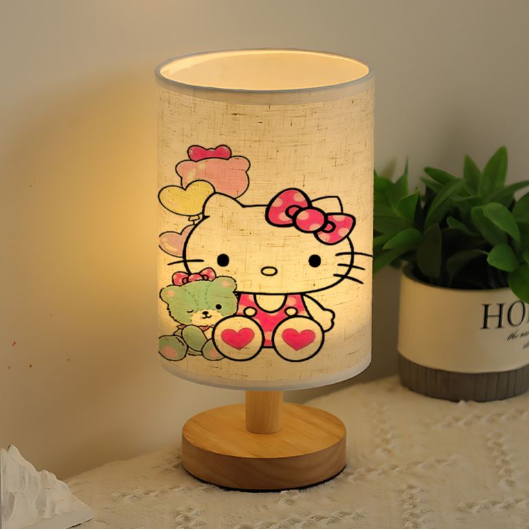 modern Sanrio USB-powered linen lamp with a creative suitable Sanrio patterns 