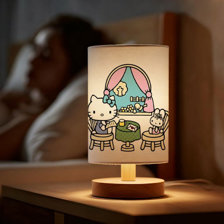 Sanrio USB-powered linen lamp creating ambiance