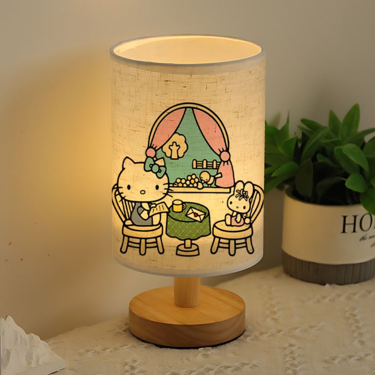 Sanrio USB-powered linen lamp creating ambiance
