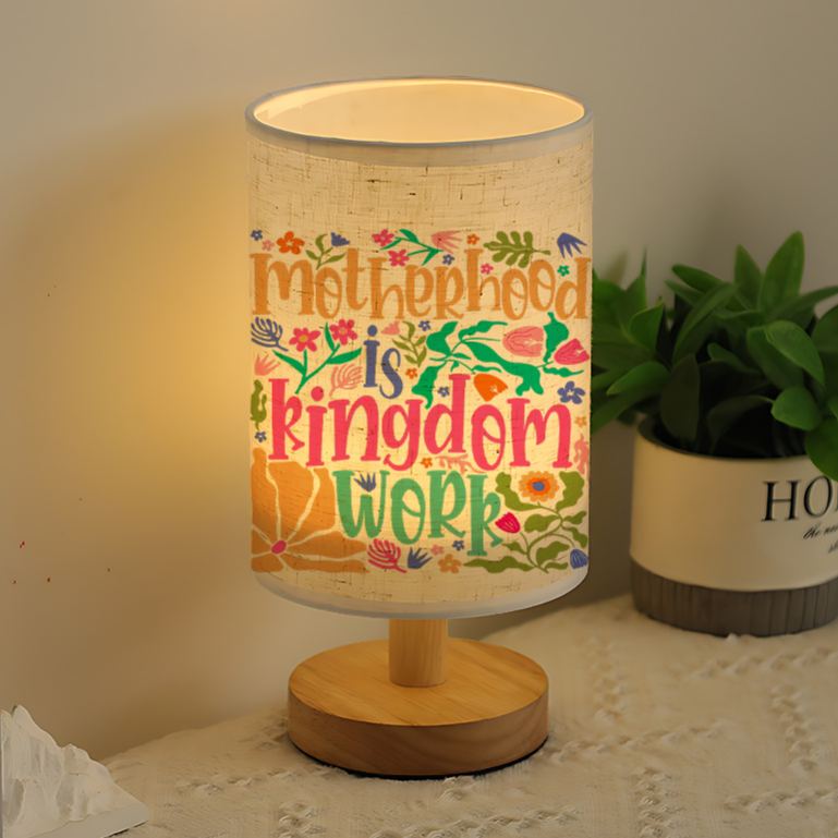 USB-Powered Linen Lamp with Unique Floral Patterns