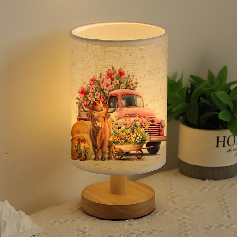 USB-Powered Table Lamp with Bulb Corded Ambient Suitable for Bedroom