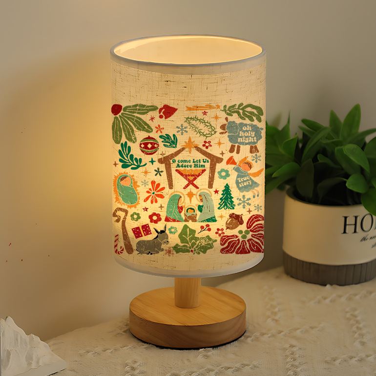 Modern USB-powered Linen Lamp with a Unique Design and Exquisite Patterns