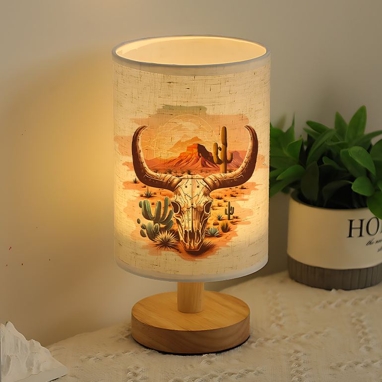 Modern USB-Powered Linen Lamp 