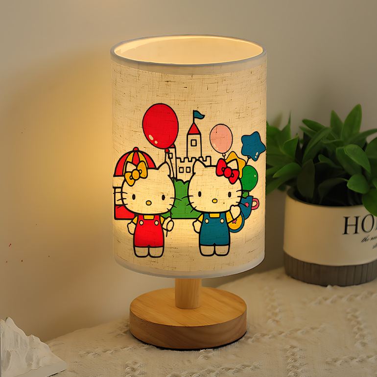 A modern Sanrio USB-powered linen lamp with a creative design