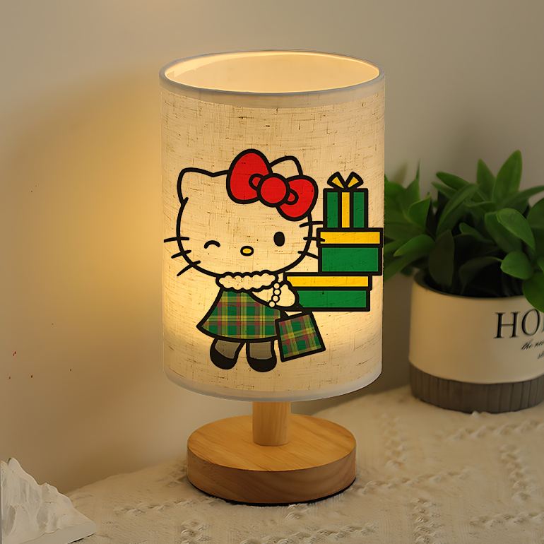 modern Sanrio USB-powered linen lamp with a creative design