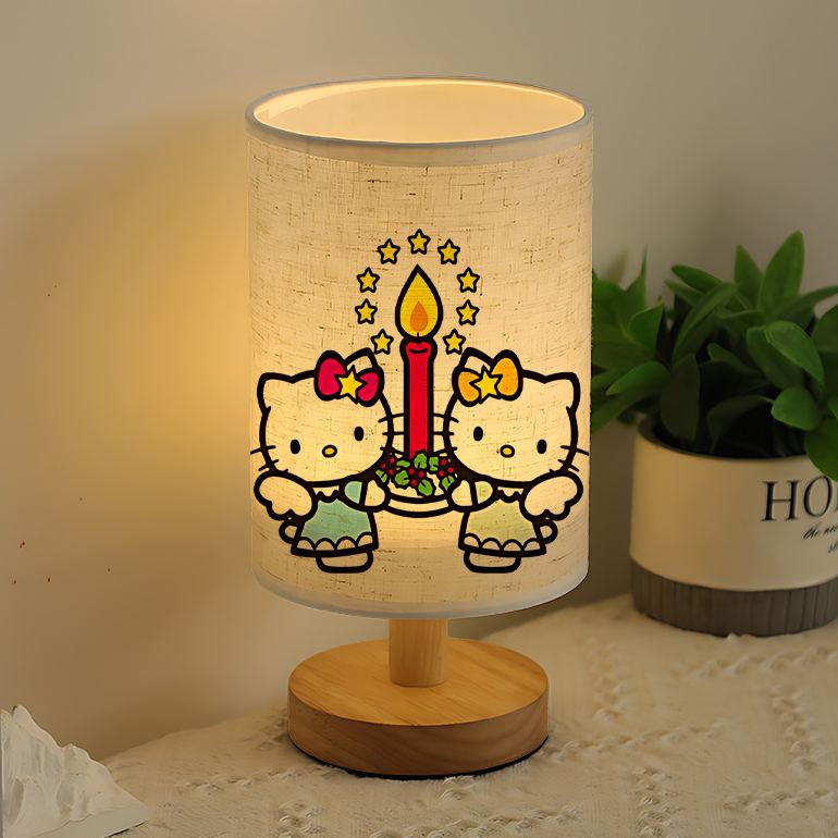A modern Sanrio USB-powered linen lamp with a creative design