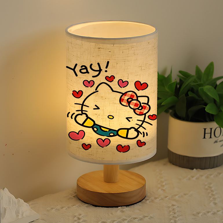 A modern Sanrio USB-powered linen lamp with a creative design