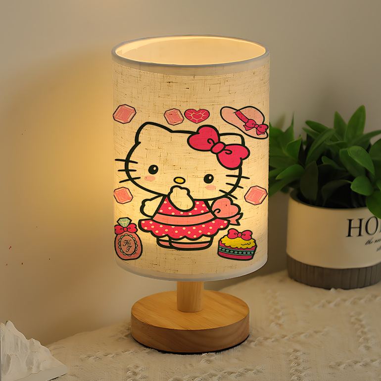 A modern Sanrio USB-powered linen lamp with a creative design