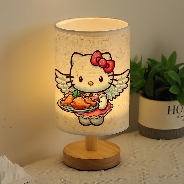 A modern Sanrio USB-powered linen lamp with a creative design