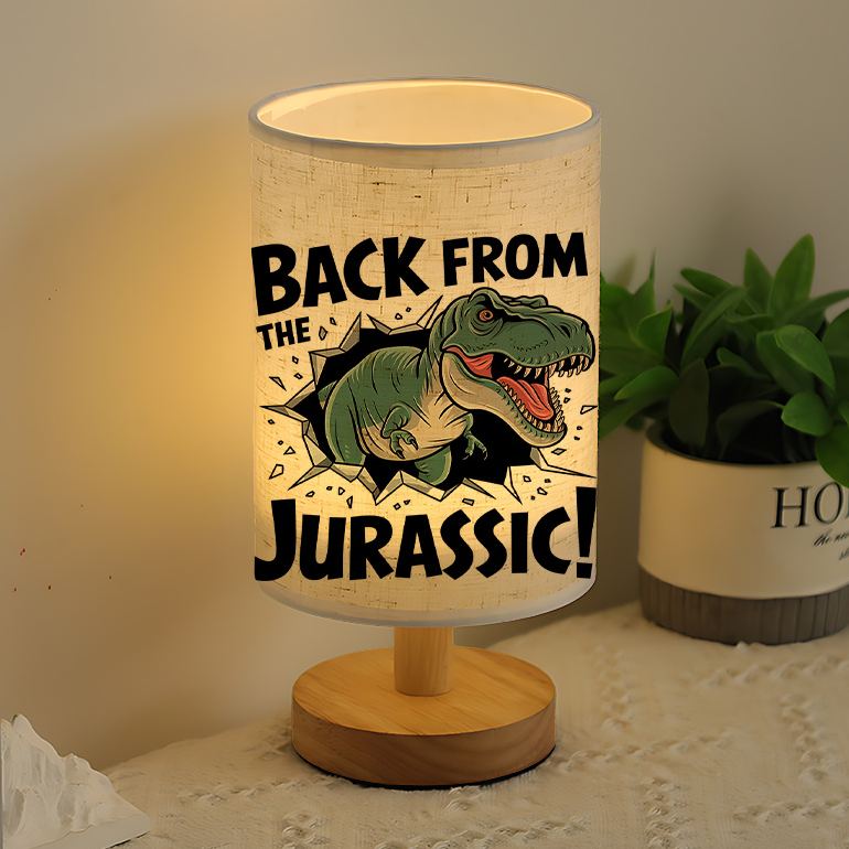 A Modern USB-powered Linen Table Lamp With Creative Patterns