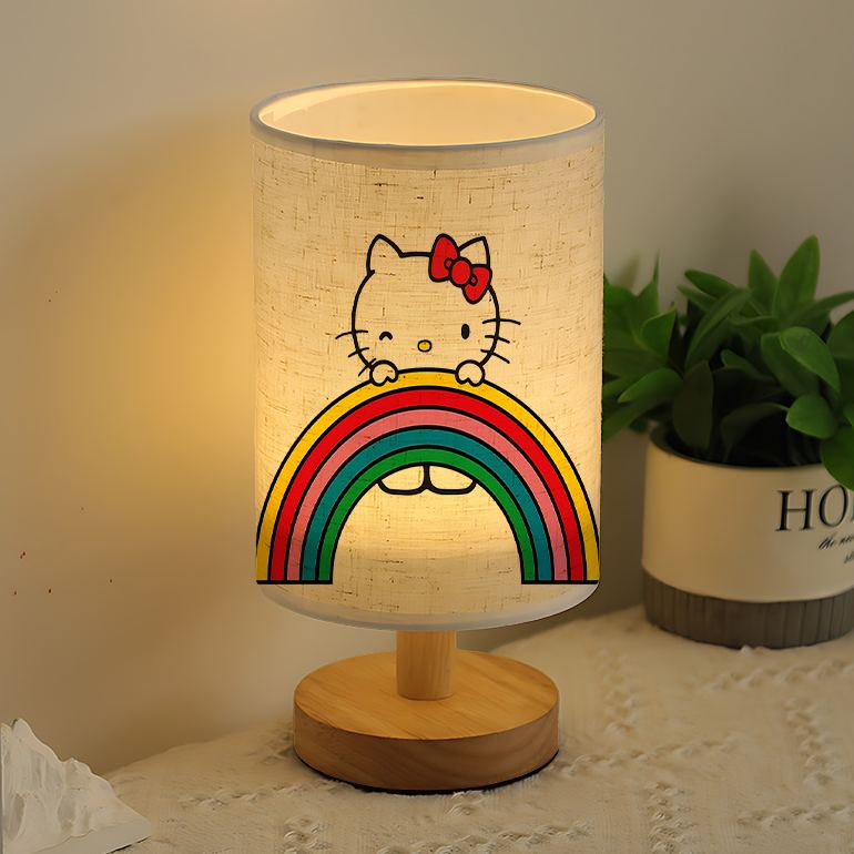 USB-powered linen lamp with a creative design