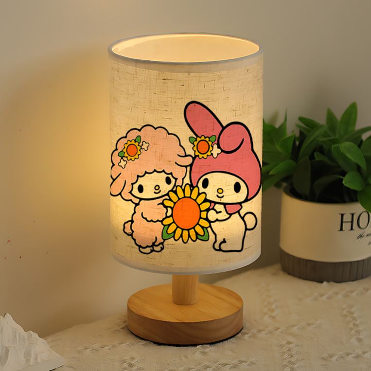 A modern Sanrio USB-powered linen lamp with a creative design