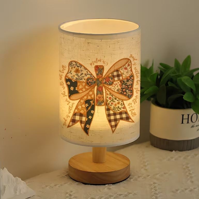 Bow Themed USB Powered Bedside Lamp