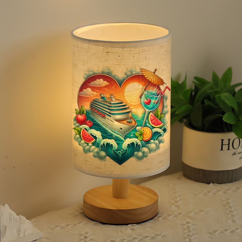 A Modern USB Powered Linen Table Lamp